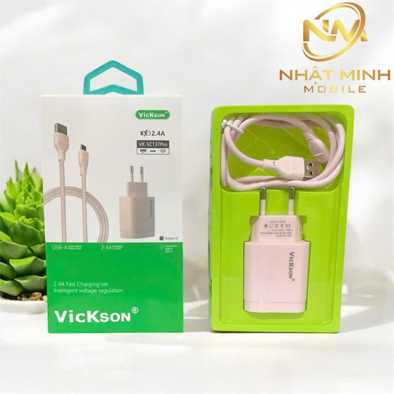 Bộ Sạc Nhanh VicKson 2.4A – Sạc An Toàn, Bền Bỉ, Tương Thích Cao